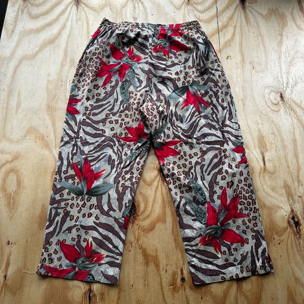René Derby Animal Print Sequin Capris - XL